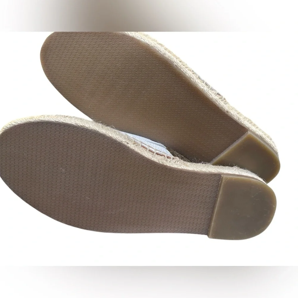 J. Mclaughlin Pebbled Leather Aires Slides Tropical Espadrille Sandals Shoes 7M